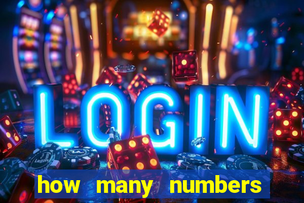 how many numbers in bingo