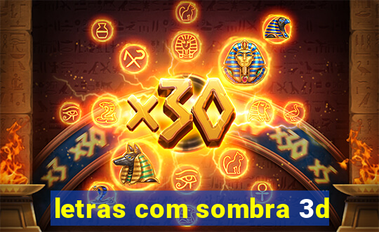 letras com sombra 3d