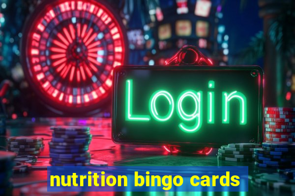 nutrition bingo cards