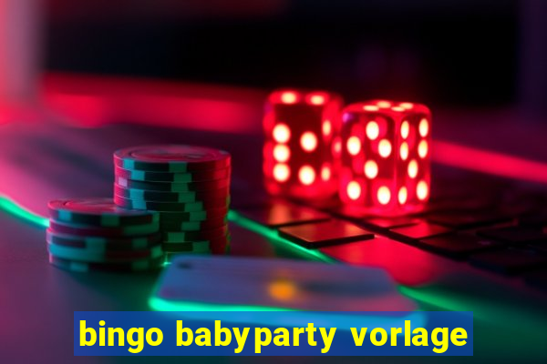 bingo babyparty vorlage