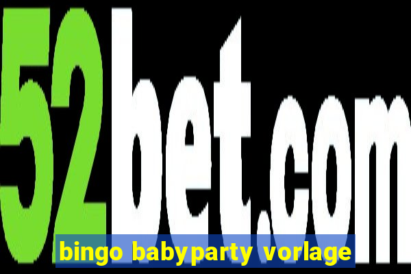 bingo babyparty vorlage