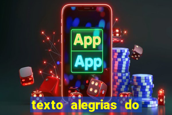 texto alegrias do natal com interpretação e gabarito