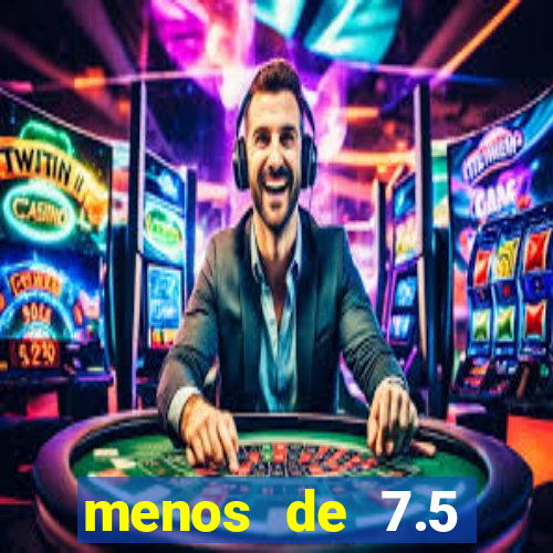 menos de 7.5 escanteios o que significa