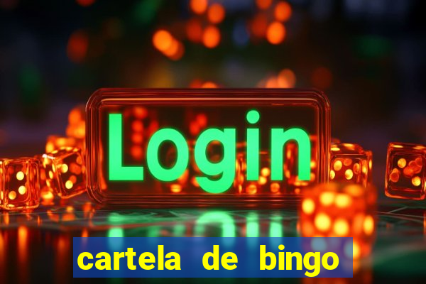 cartela de bingo para preencher