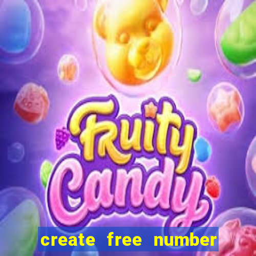 create free number bingo card