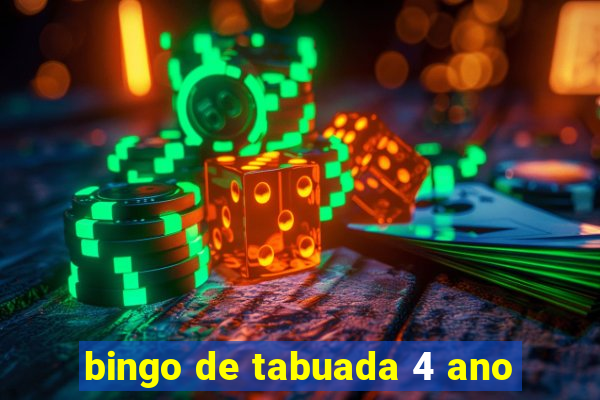 bingo de tabuada 4 ano