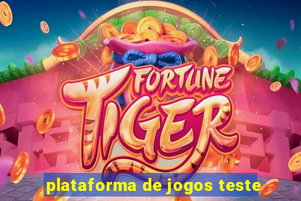 plataforma de jogos teste