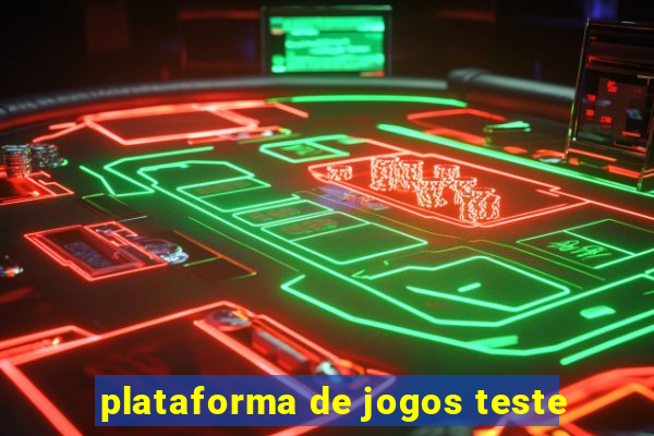 plataforma de jogos teste