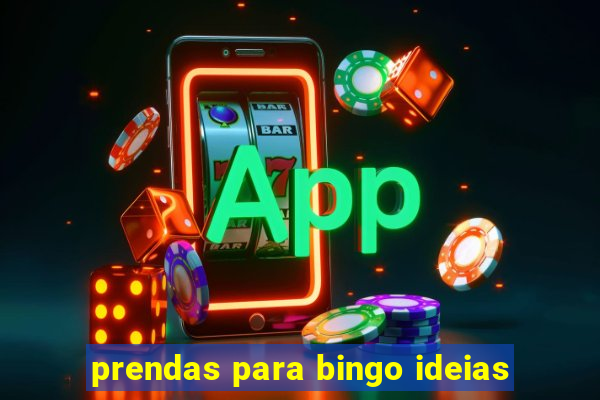 prendas para bingo ideias