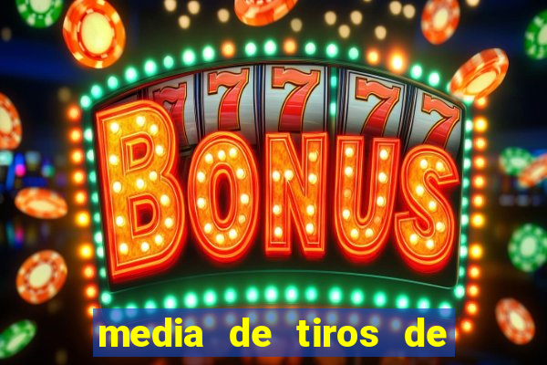 media de tiros de meta por jogo