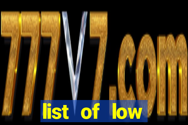 list of low volatility slot machines