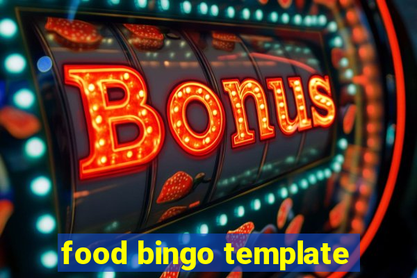 food bingo template