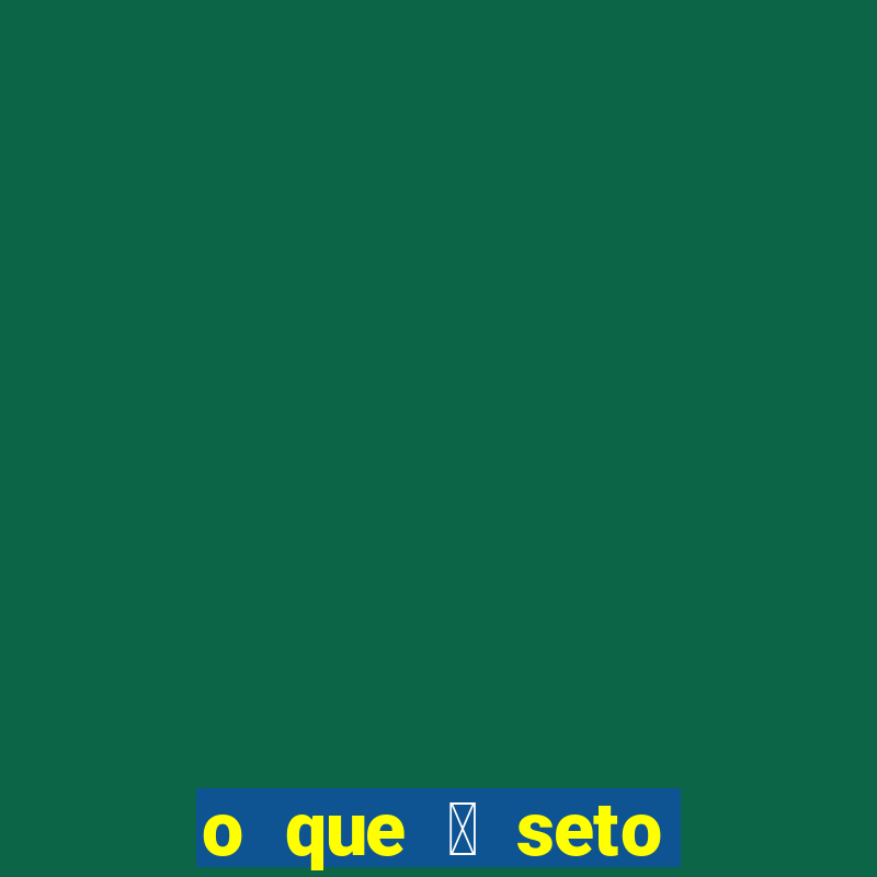 o que 茅 seto altos par芒metros