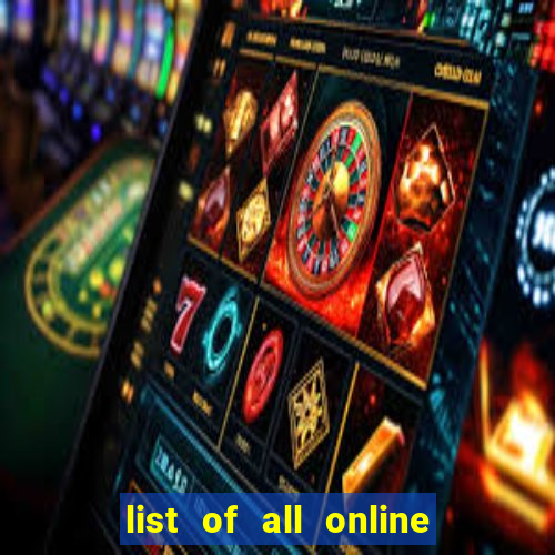 list of all online bingo sites