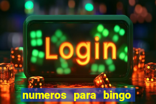 numeros para bingo de 1 a 100