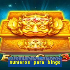 numeros para bingo de 1 a 100