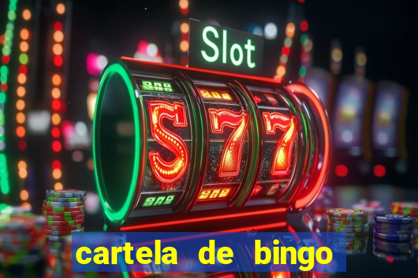 cartela de bingo da sorte