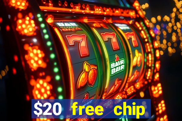 $20 free chip offered by desert nights casino