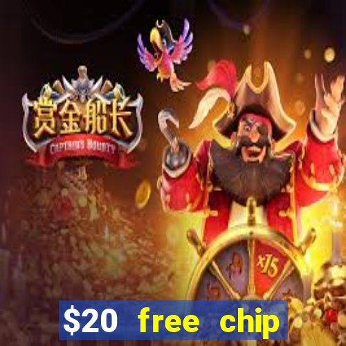 $20 free chip offered by desert nights casino