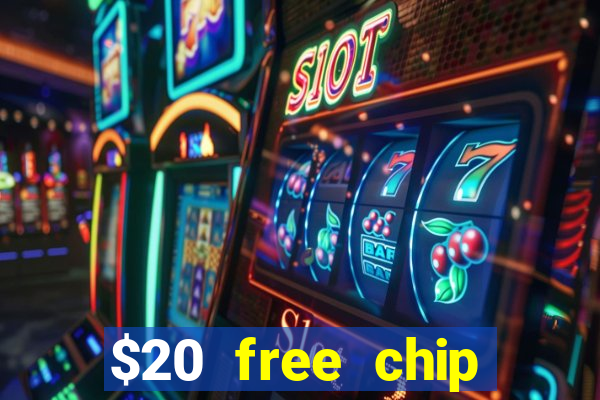 $20 free chip offered by desert nights casino