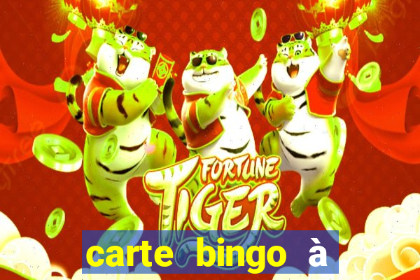 carte bingo à imprimer gratuit