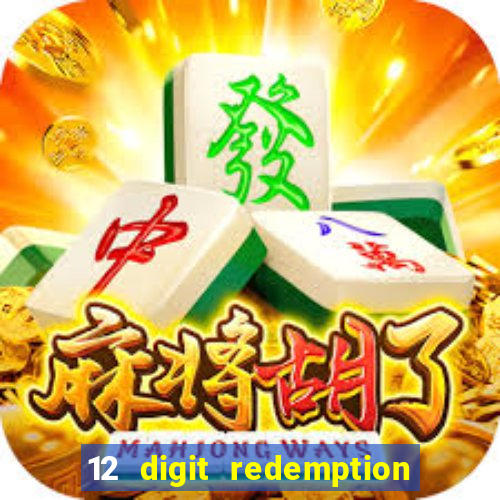 12 digit redemption code for golden hearts casino