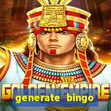 generate bingo cards with pictures