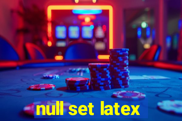 null set latex