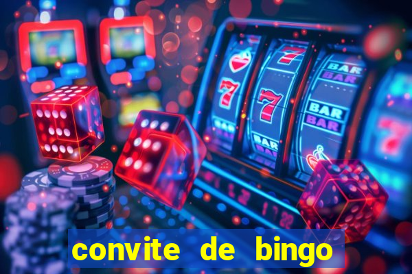 convite de bingo para editar