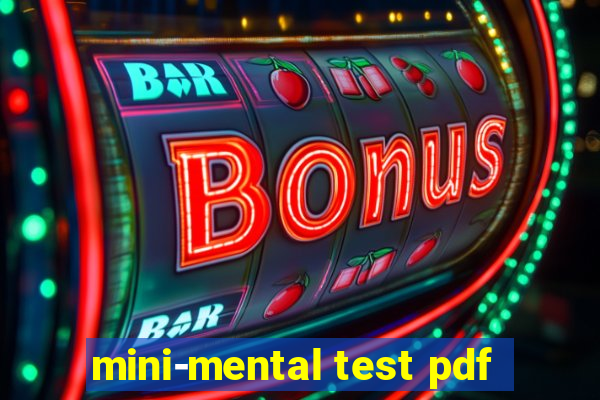 mini-mental test pdf