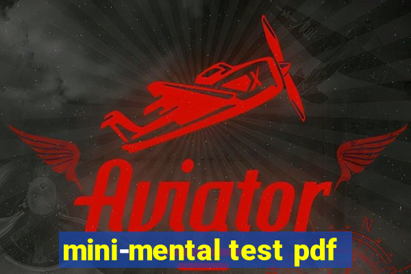 mini-mental test pdf