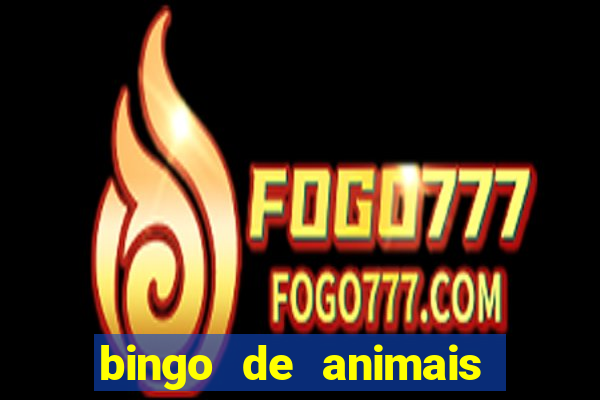 bingo de animais para educa??o infantil