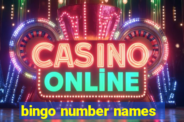 bingo number names