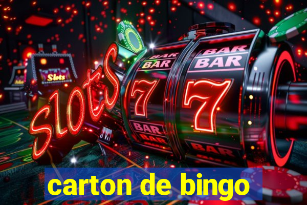 carton de bingo