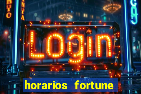 horarios fortune tiger hoje