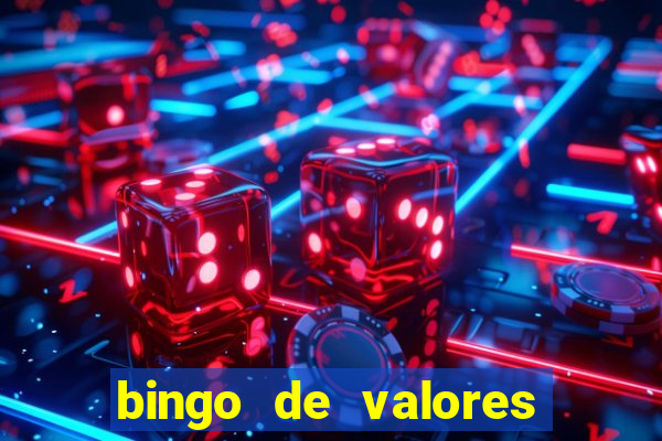 bingo de valores para imprimir