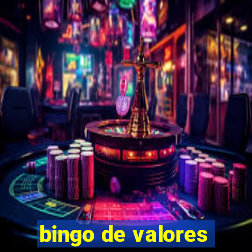 bingo de valores