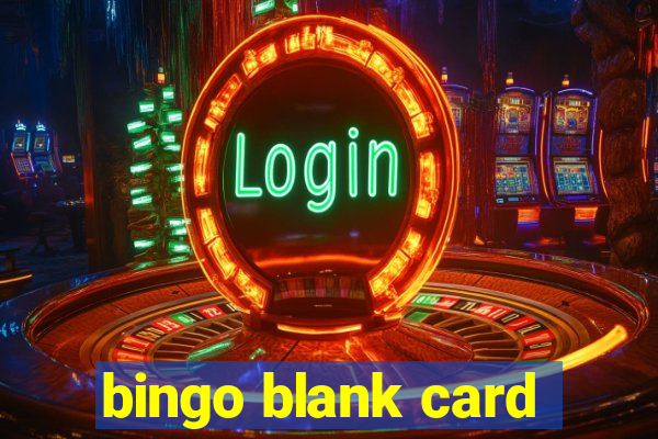 bingo blank card