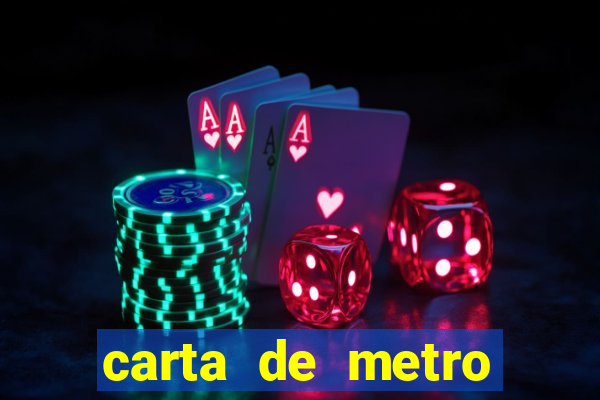 carta de metro para namorado