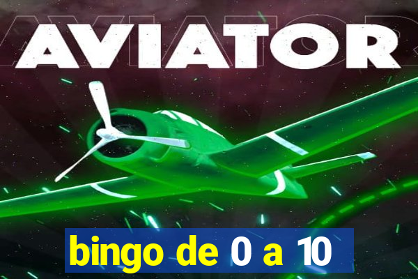 bingo de 0 a 10