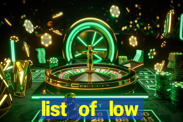 list of low variance slot machines