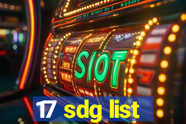 17 sdg list