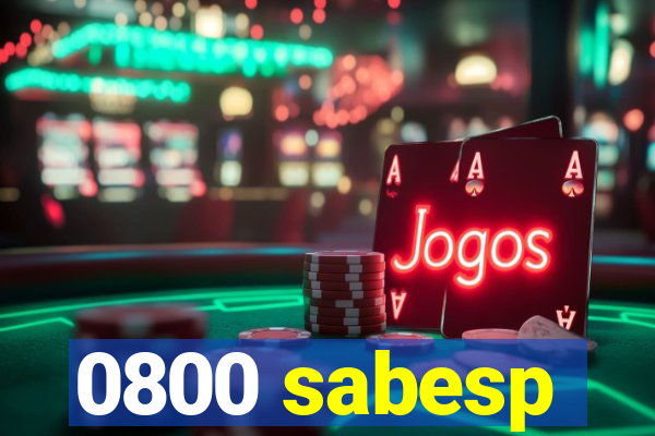 0800 sabesp