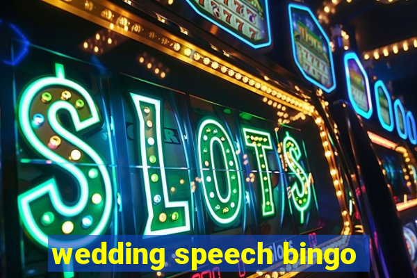 wedding speech bingo