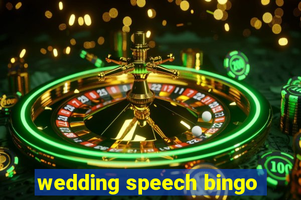 wedding speech bingo