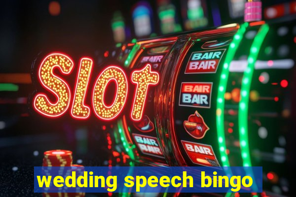 wedding speech bingo