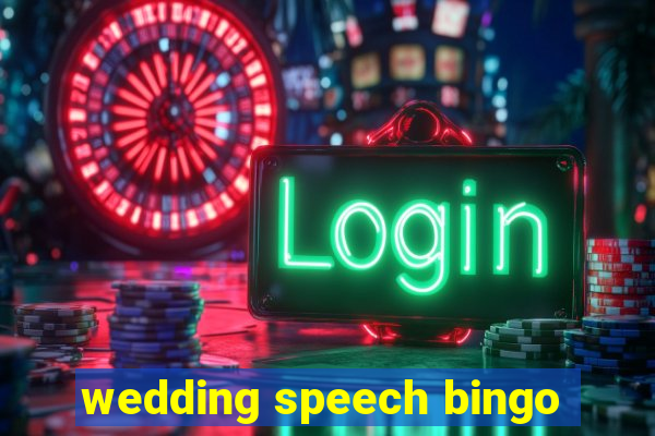 wedding speech bingo