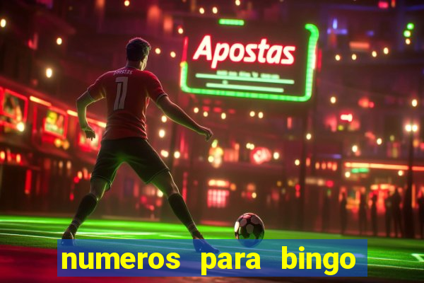 numeros para bingo de 1 a 90