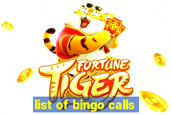 list of bingo calls