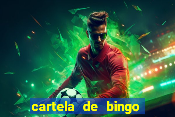 cartela de bingo de letras